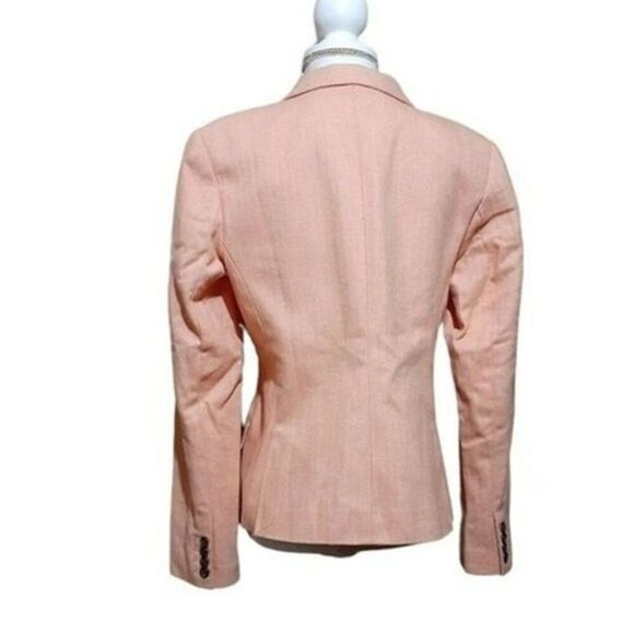 Vineyard Vines Women's 3 Button Notched Lapel Cotton Blazer Jacket Orange Size 8 - Picture 5 of 7